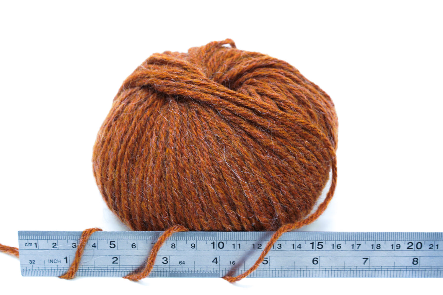 Brick alpaca wool yarn blend