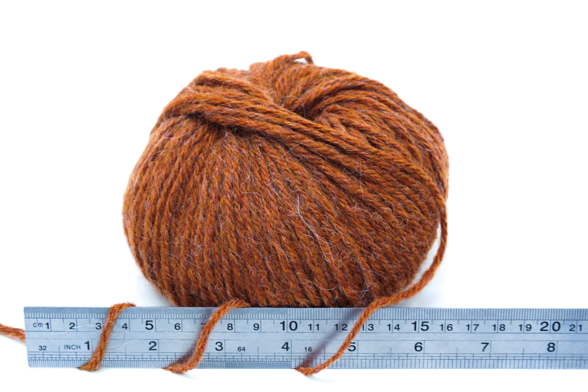 Brick alpaca wool yarn blend