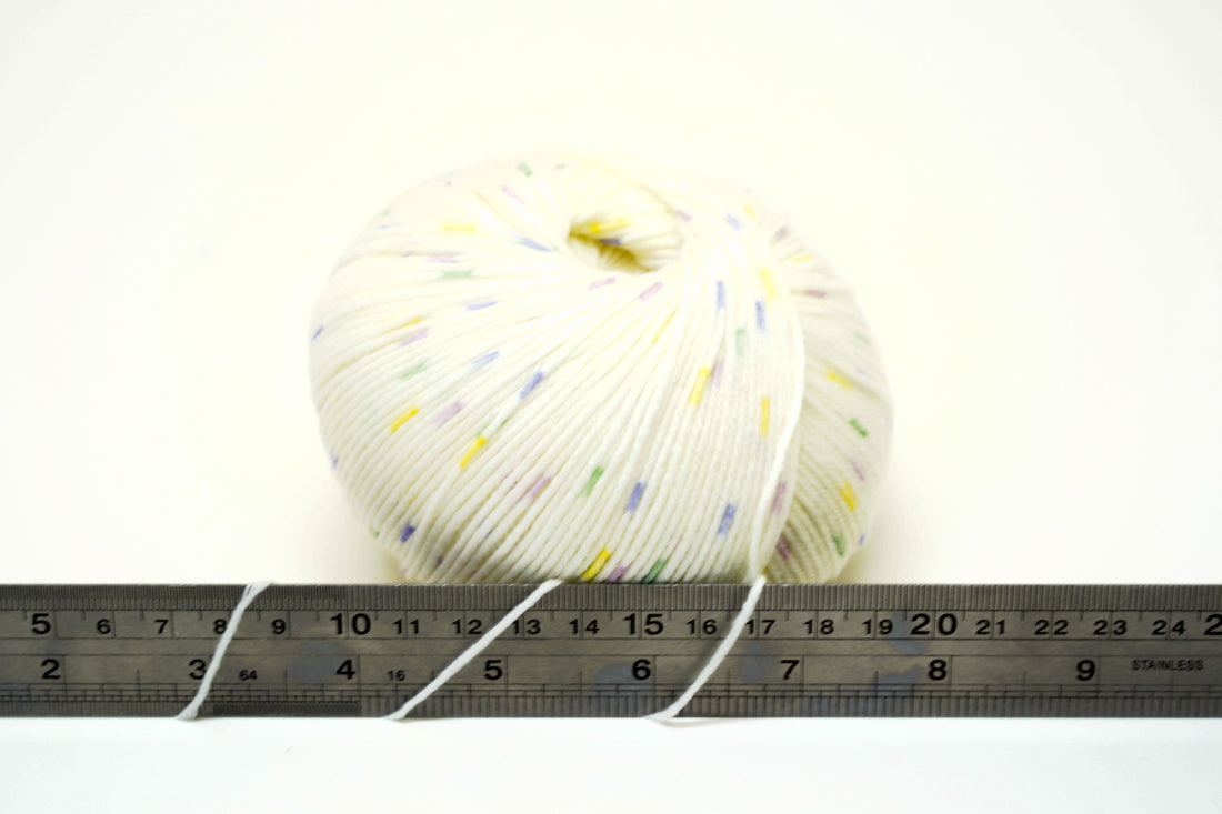 White virgin merino lace wool with colors | Luxury thread