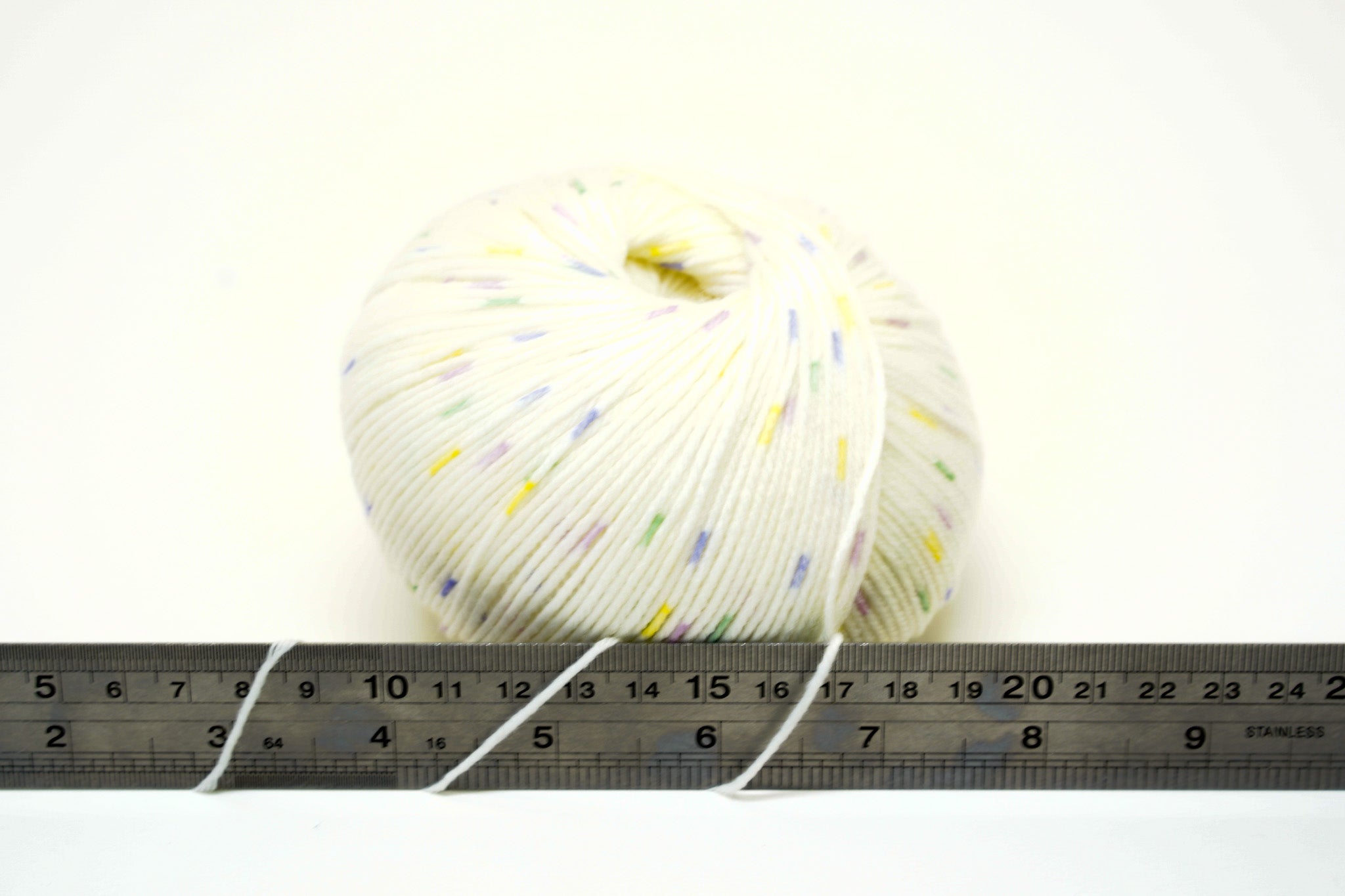 White virgin merino lace wool with colors | Luxury thread