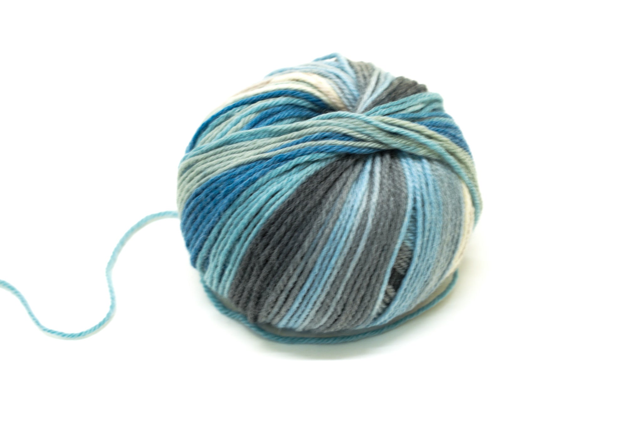 Blue-grey-brown Jacquard 80% wool blend 50g./125m - color 801