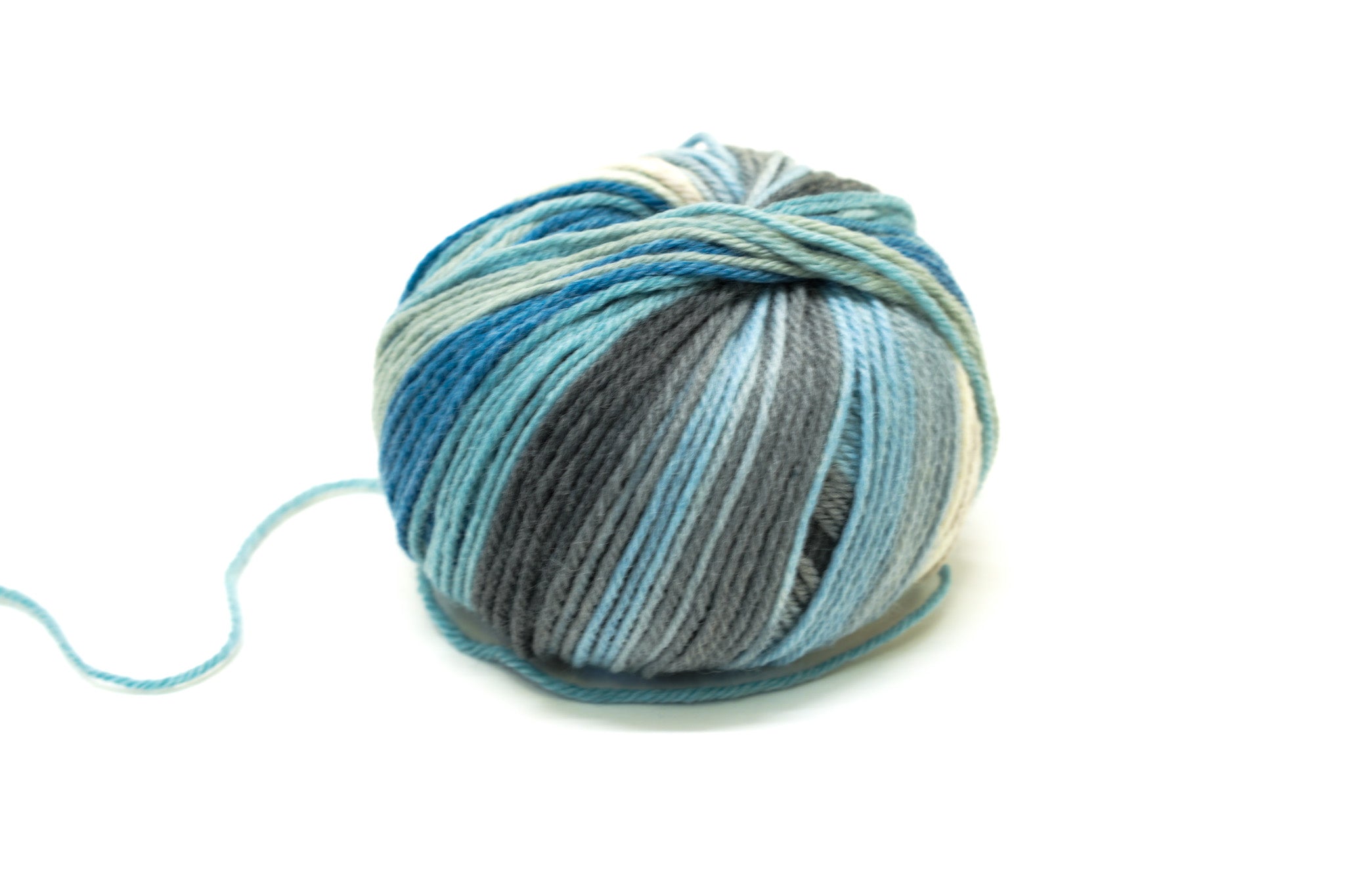 Blue-grey-brown Jacquard 80% wool blend 50g./125m - color 801