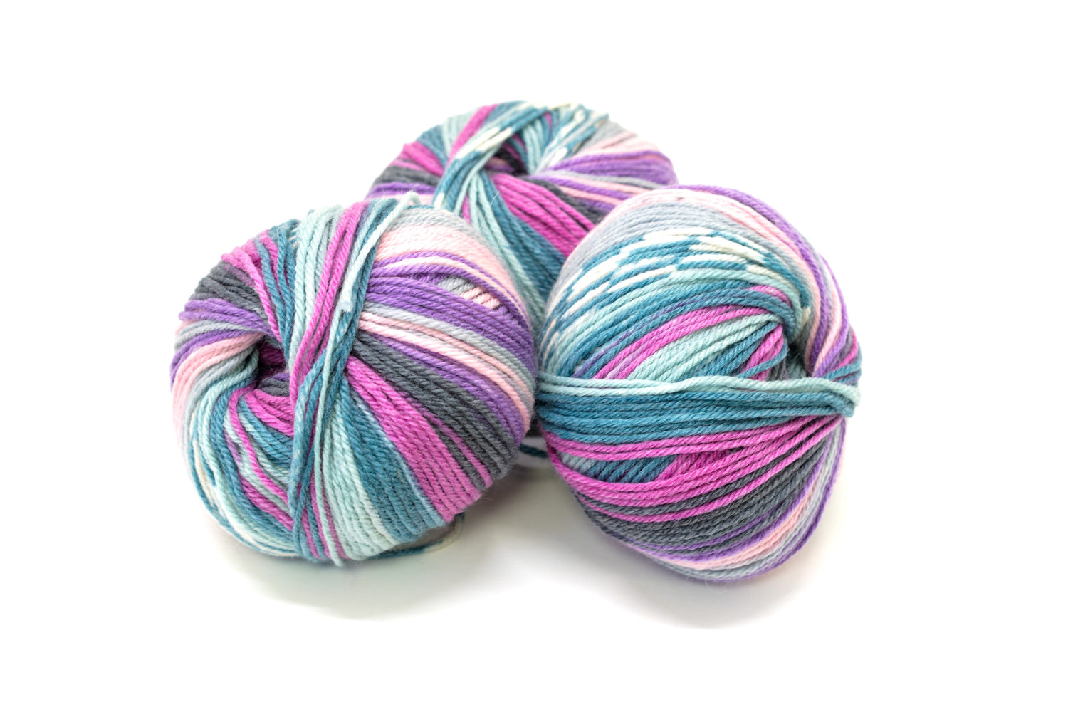 Multicolour lilac-grey Jacquard 80% wool blend 50g./125m - 807