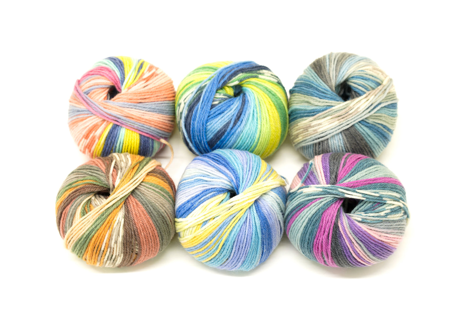 Multicolour lilac-grey Jacquard 80% wool blend 50g./125m - 807