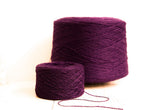 Raisin color wool yarn cone | raisin-color-wool-yarn-cone