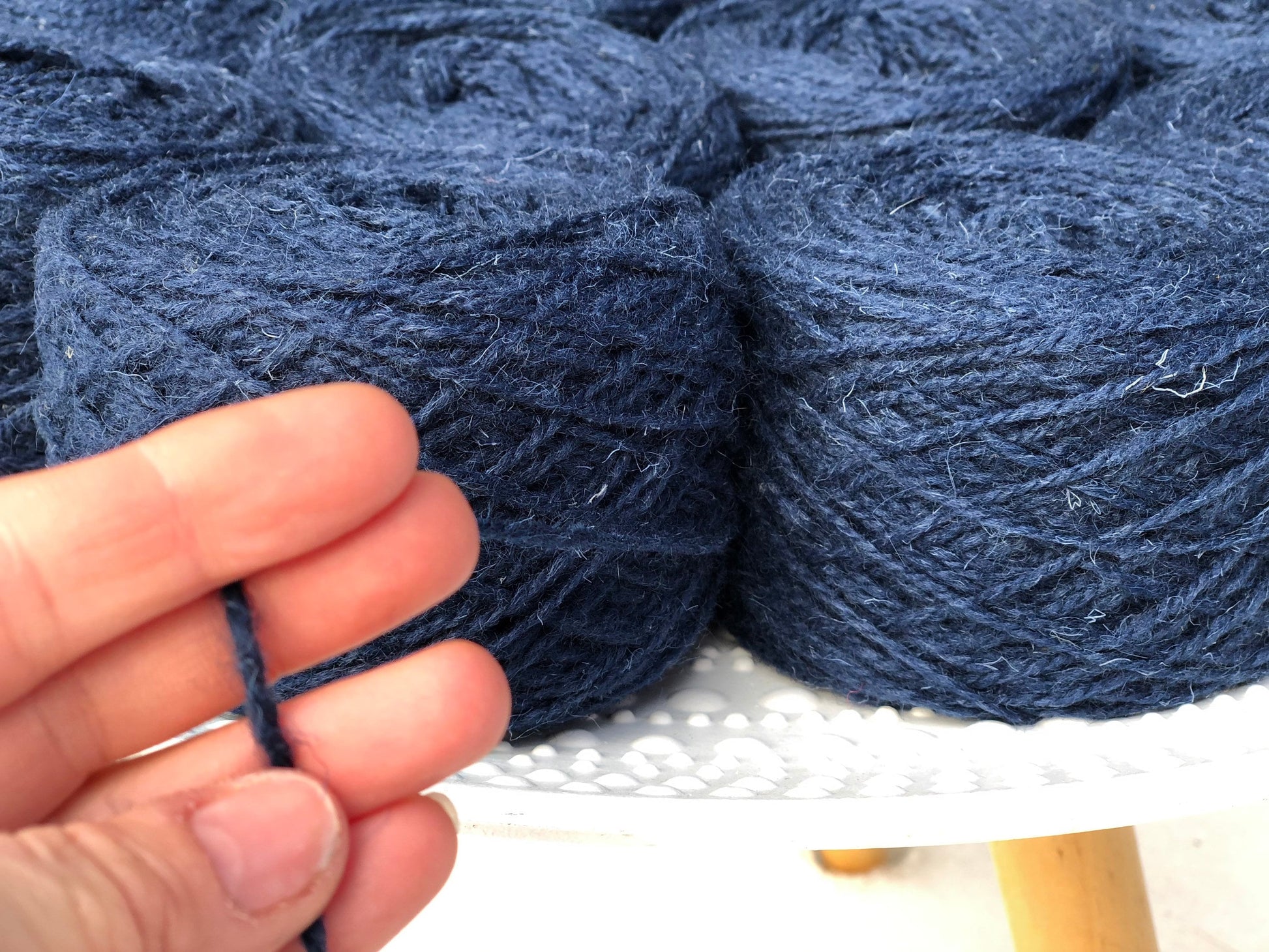 Dark blue European wool yarn | dark-blue-european-wool-yarn