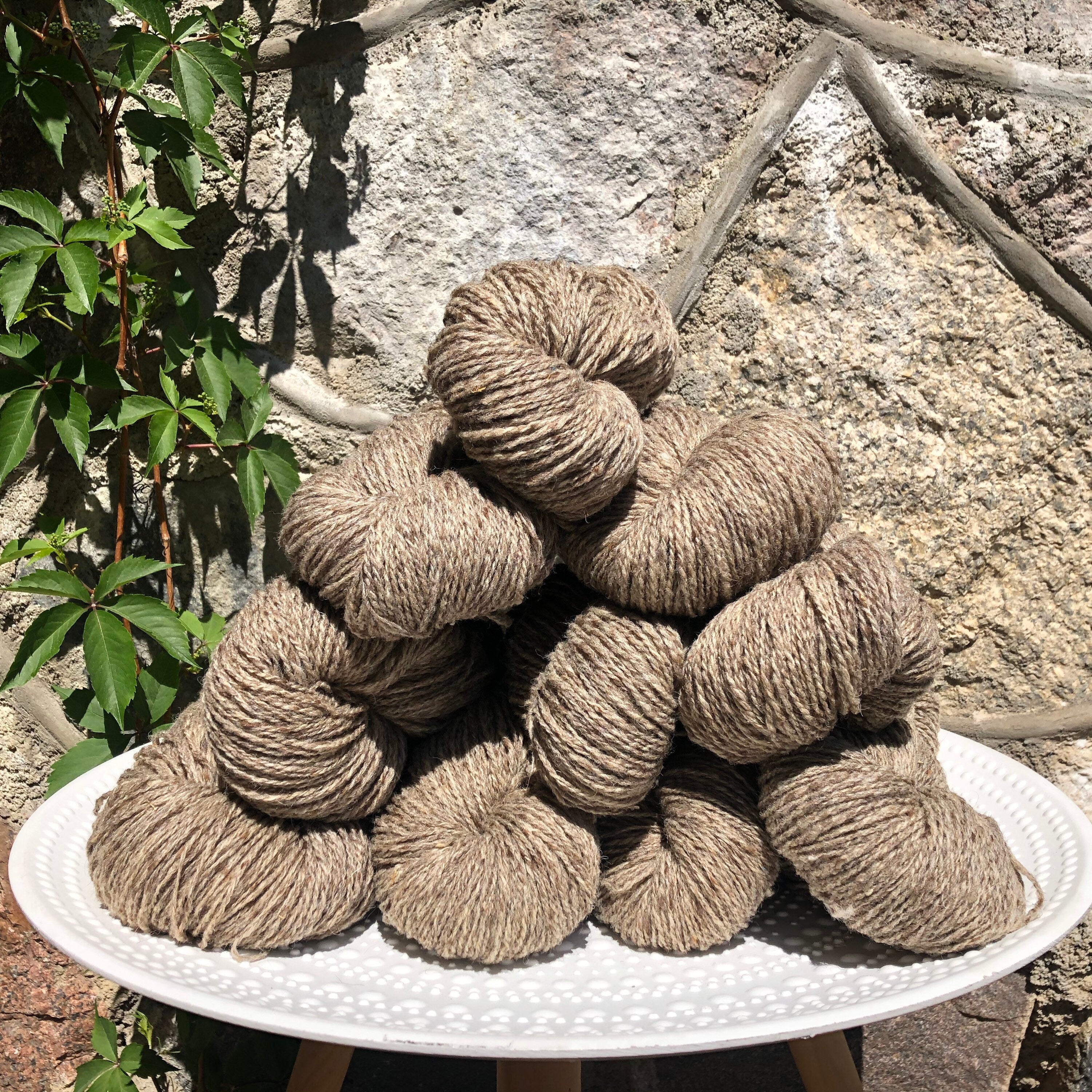Grey-brown dog wool yarn | grey-brown-dog-wool-yarn