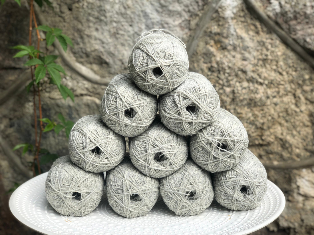 Light grey New Zealand lace wool yarn | light-grey-new-zealand-lace-wool-yarn