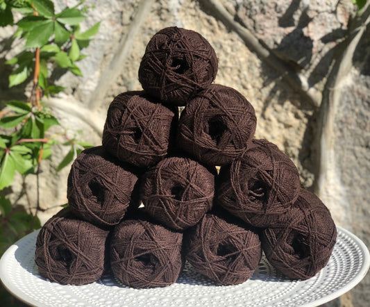 Dark brown New Zealand lace wool yarn | dark-brown-new-zealand-lace-wool-yarn
