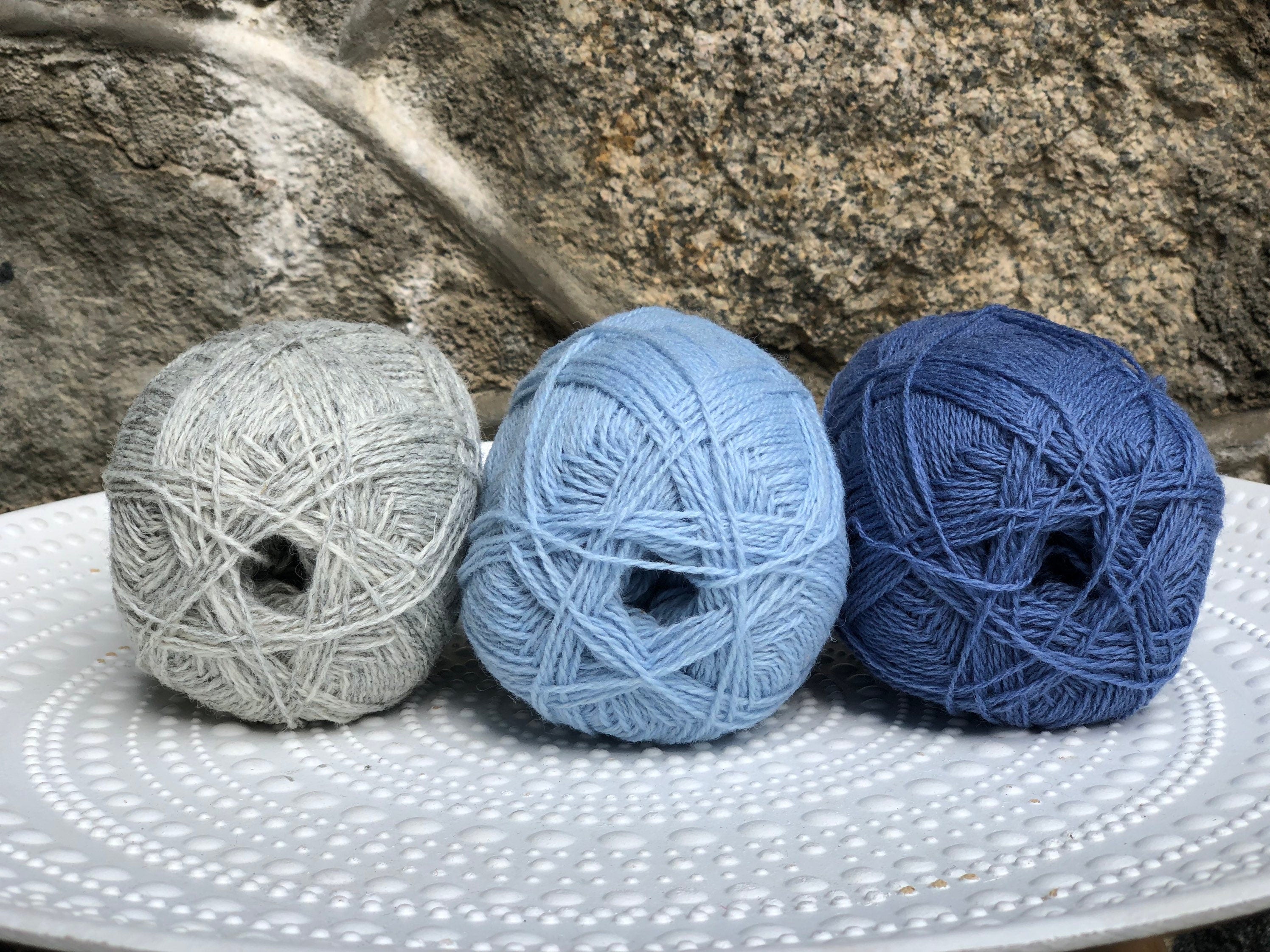 Steel blue New Zealand wool yarn | steel-blue-new-zealand-wool-yarn