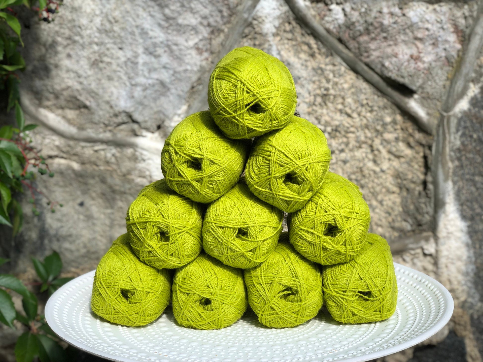 Neon green New Zealand lace wool yarn | neon-green-new-zealand-lace-wool-yarn