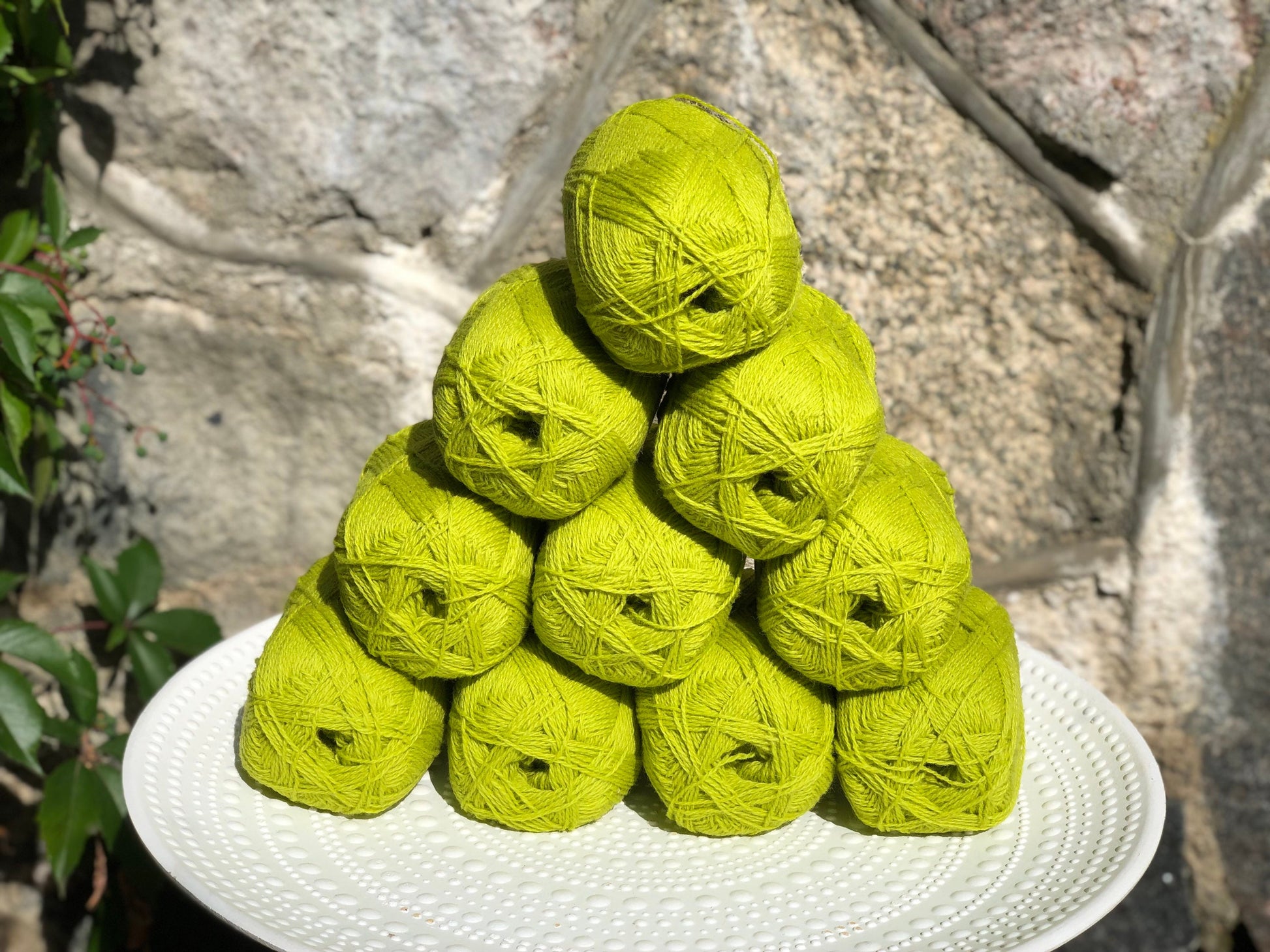 Neon green New Zealand lace wool yarn | neon-green-new-zealand-lace-wool-yarn