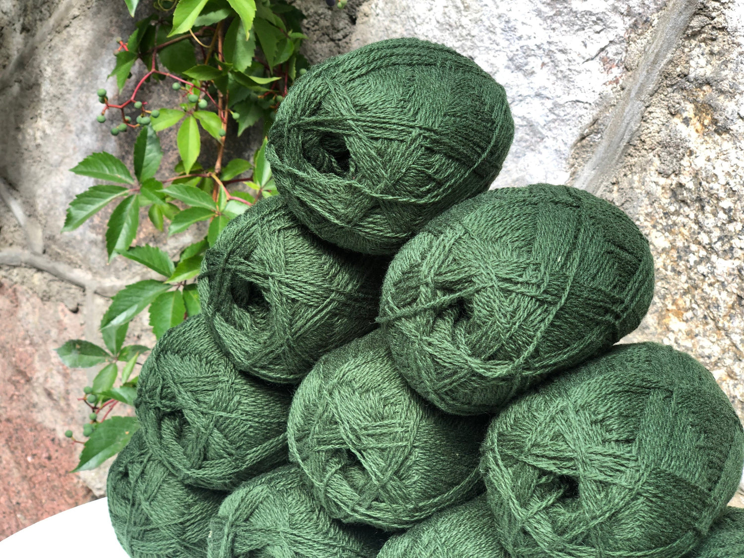 Forest green New Zealand lace wool yarn | forest-green-new-zealand-lace-wool-yarn
