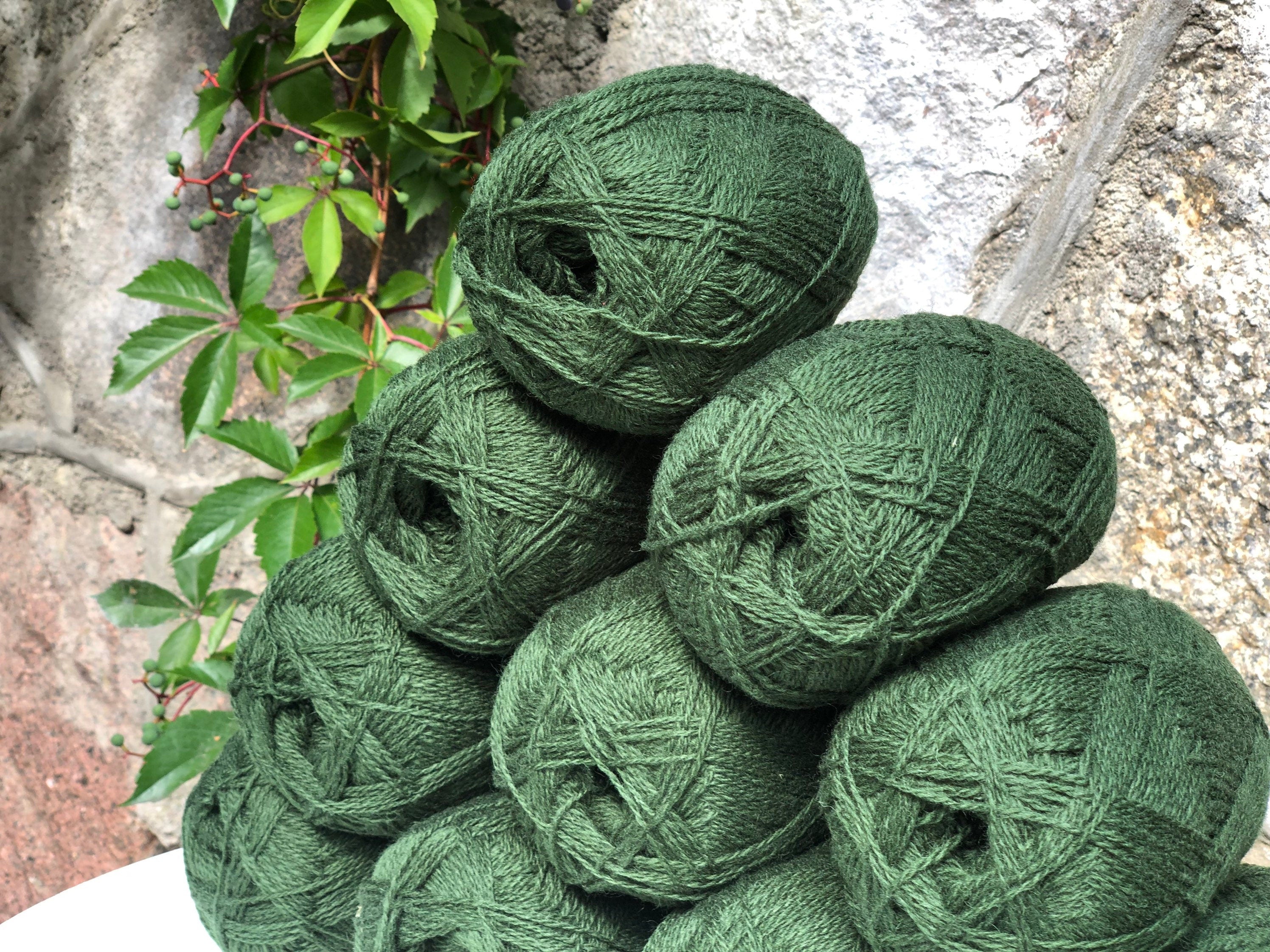 Forest green New Zealand lace wool yarn | forest-green-new-zealand-lace-wool-yarn