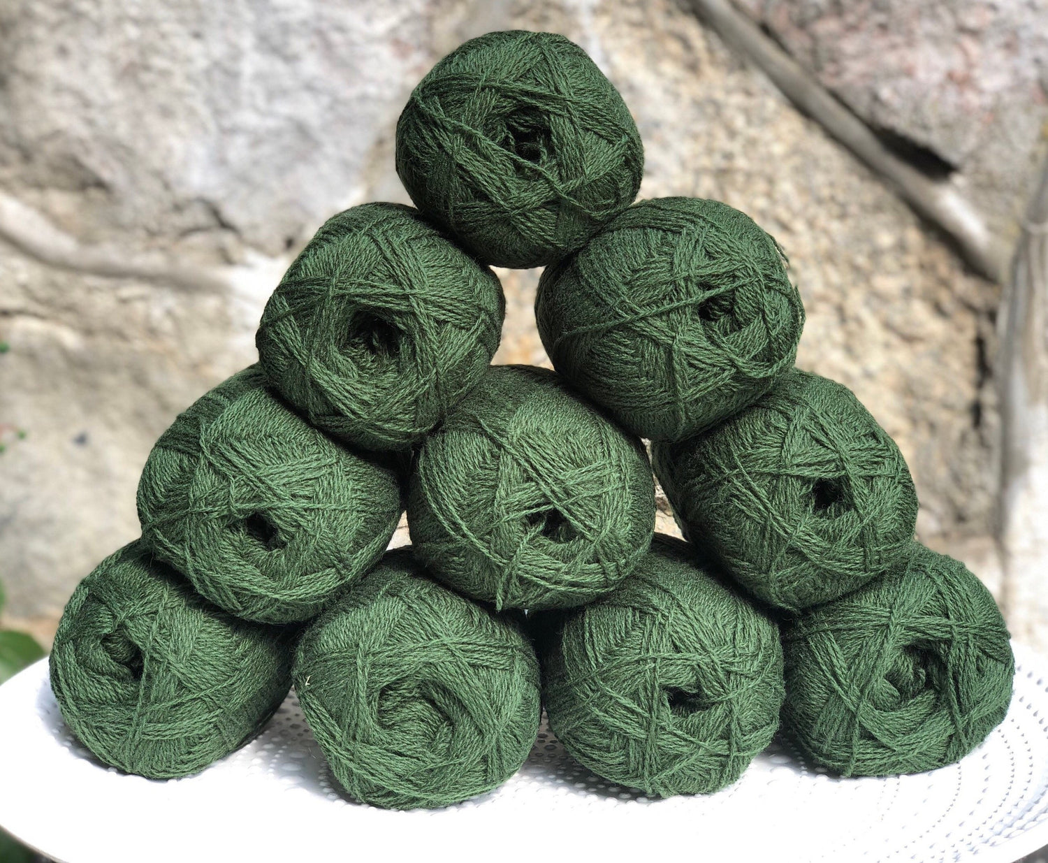 Forest green New Zealand lace wool yarn | forest-green-new-zealand-lace-wool-yarn