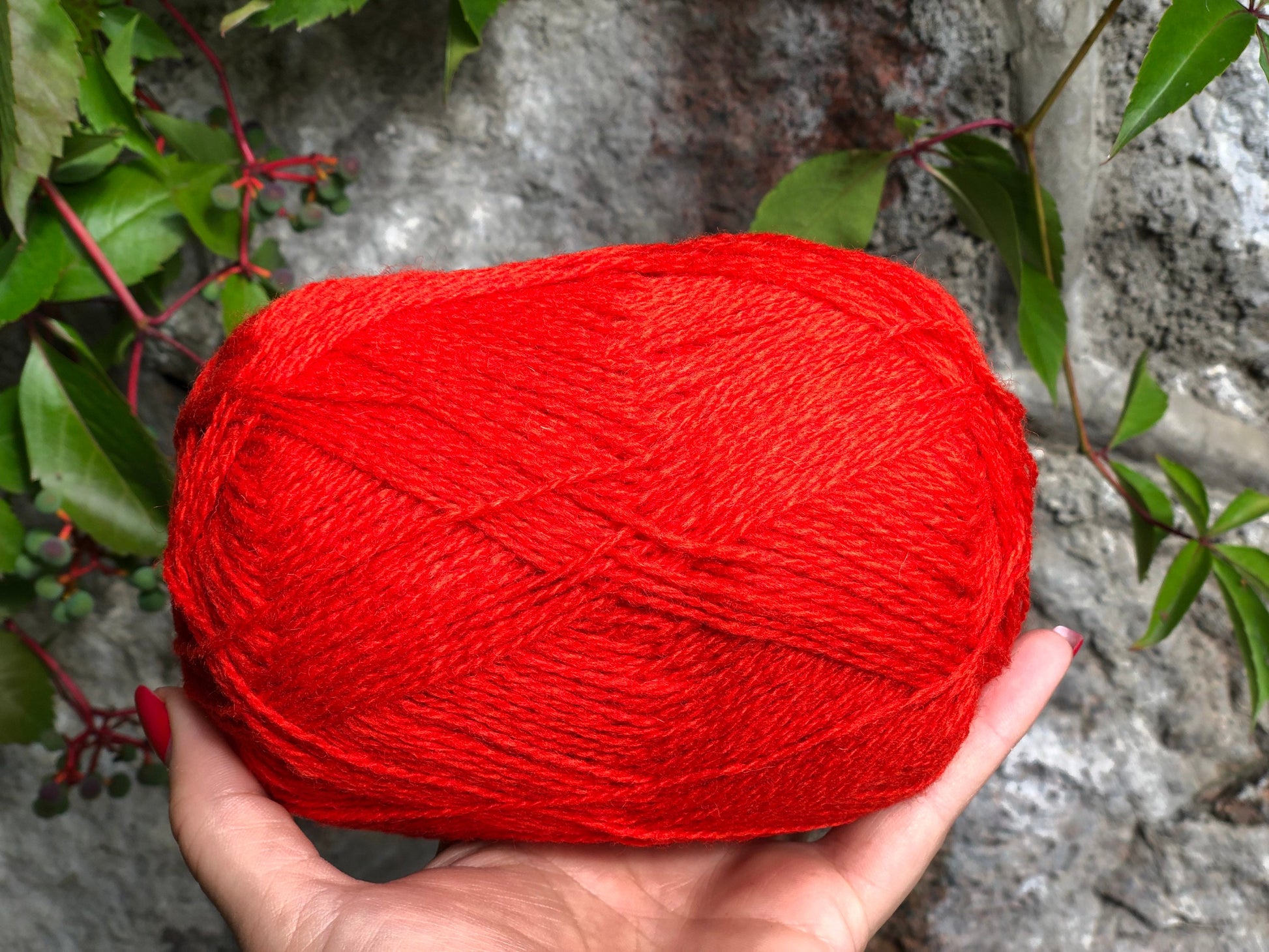 Scarlet red New Zealand wool yarn | scarlet-red-new-zealand-wool-yarn