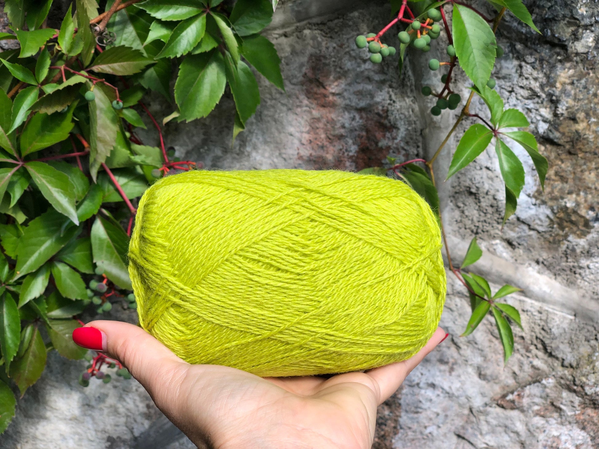 Neon green New Zealand lace wool yarn | neon-green-new-zealand-lace-wool-yarn