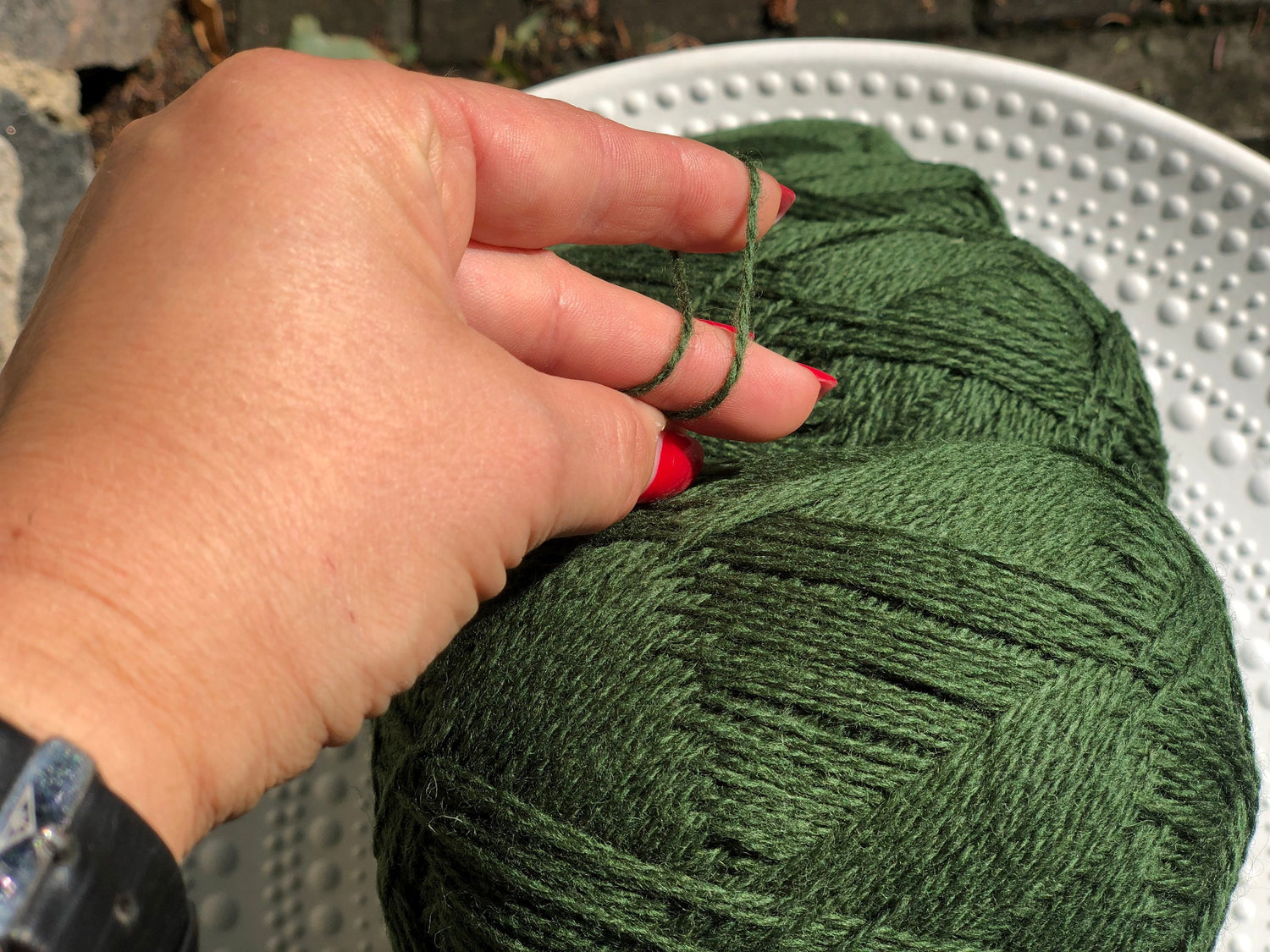 Forest green New Zealand lace wool yarn | forest-green-new-zealand-lace-wool-yarn