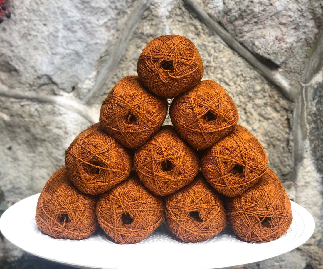 Cinnamon Color lace wool yarn | cinnamon-color-lace-wool-yarn