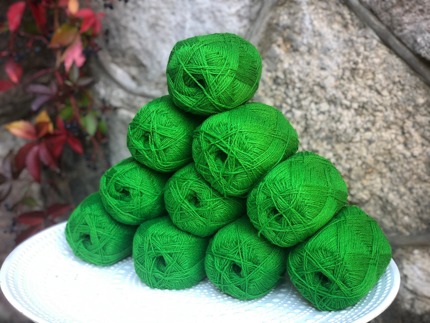 Bright green New Zealand lace wool yarn | bright-green-new-zealand-lace-wool-yarn