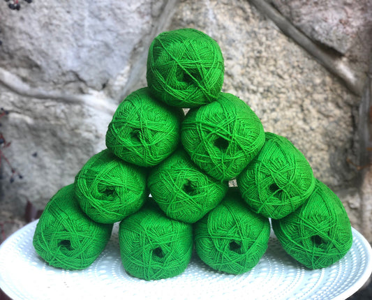 Bright green New Zealand lace wool yarn | bright-green-new-zealand-lace-wool-yarn