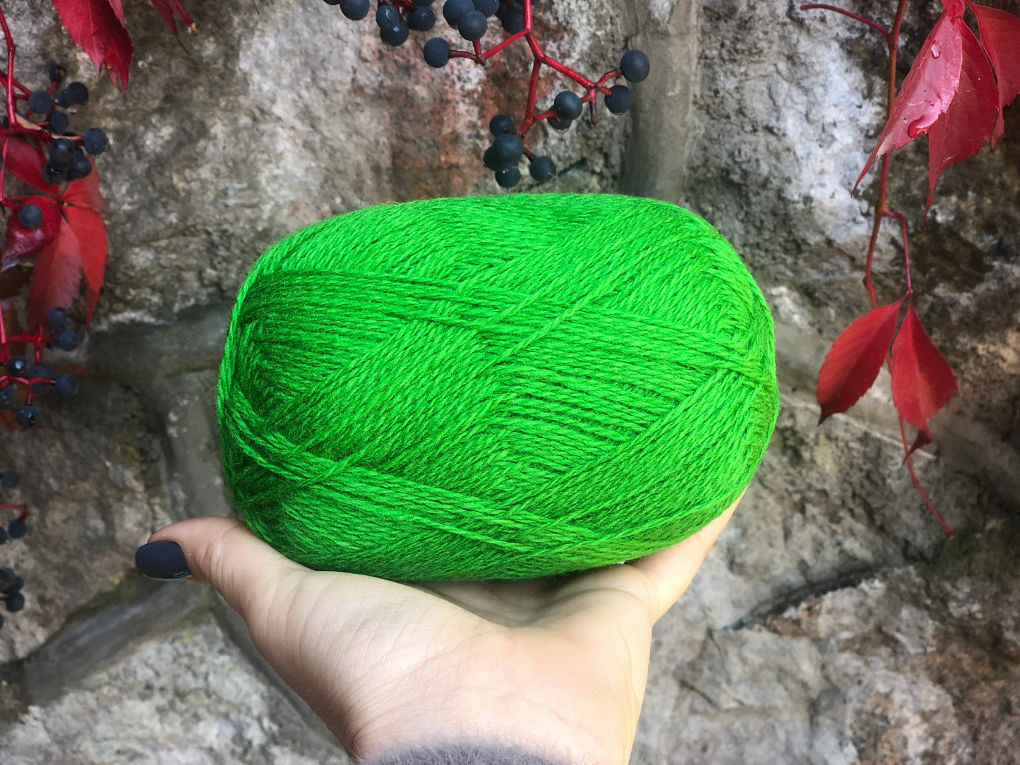 Bright green New Zealand lace wool yarn | bright-green-new-zealand-lace-wool-yarn