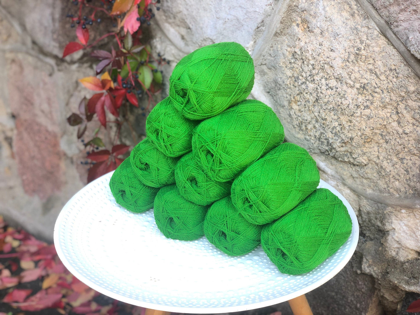 Bright green New Zealand lace wool yarn | bright-green-new-zealand-lace-wool-yarn