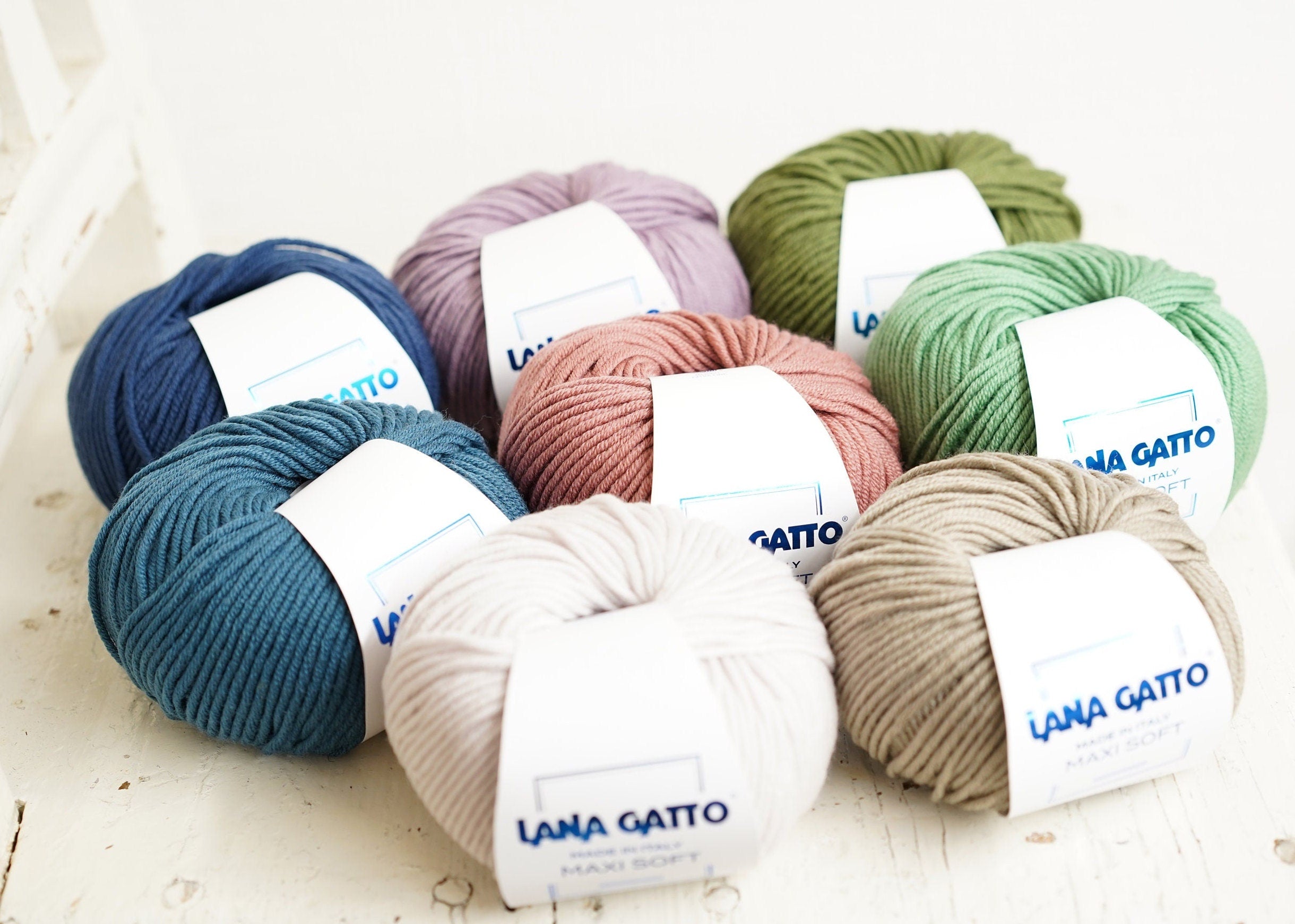 Lana Gatto Maxi soft Oxford blue merino wool yarn | lana-gatto-maxi-soft-oxford-blue-merino-wool-yarn