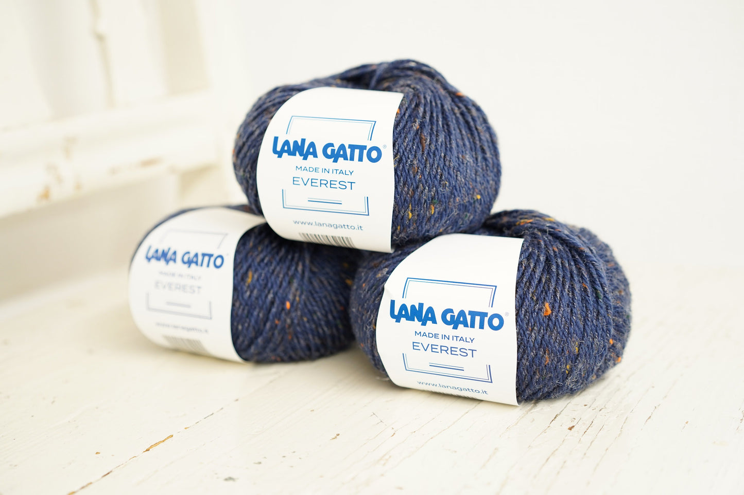 Lana Gatto Everest Blue tweed wool yarn | lana-gatto-everest-blue-tweed-wool-yarn
