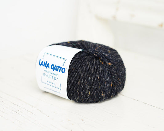 Lana Gatto Black tweed Everest wool yarn | lana-gatto-black-tweed-everest-wool-yarn