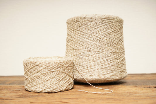 Sand-brown melange wool yarn | sand-brown-melange-wool-yarn