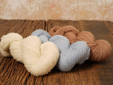 Taupe, white, blue shades wool yarn - 300g./10.58 oz. - Zealand fingering wool yarn - Hand knitting yarn - Weaving wool fiber - plaids wool | taupe-white-blue-shades-wool-yarn-300g-10-58-oz-zealand-fingering-wool-yarn-hand-knitting-yarn-weaving-wool-fiber-plaids-wool
