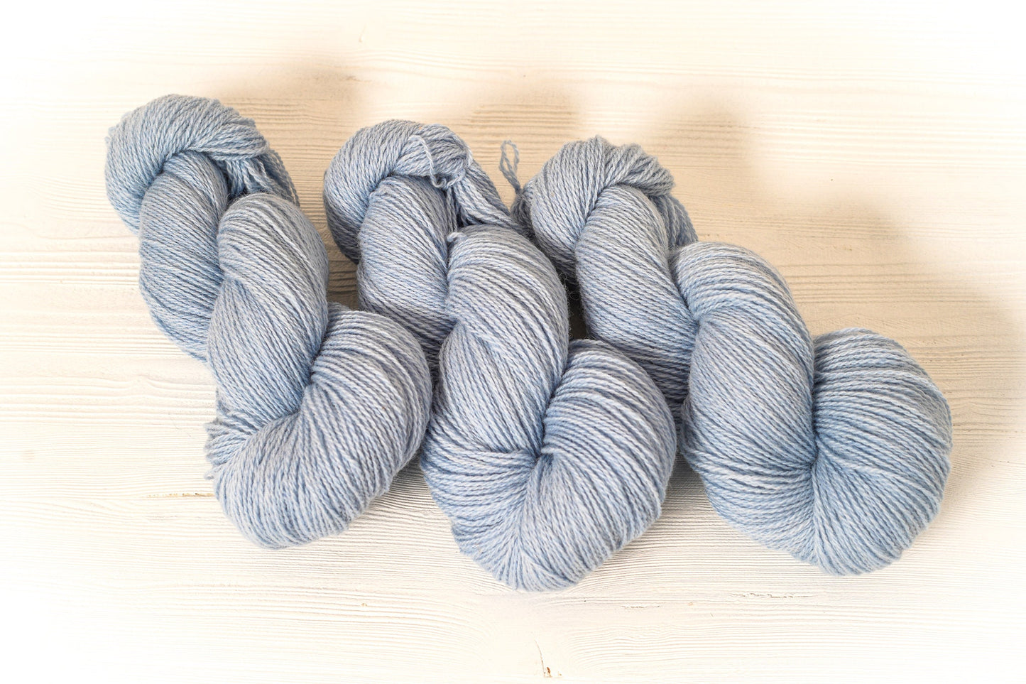 Light blue wool yarn - 100g./3,50 oz. - New Zealand fingering wool yarn - Hand knitting yarn - Weaving wool fiber - Square crochet yarn | light-blue-wool-yarn-100g-3-50-oz-new-zealand-fingering-wool-yarn-hand-knitting-yarn-weaving-wool-fiber-square-crochet-yarn
