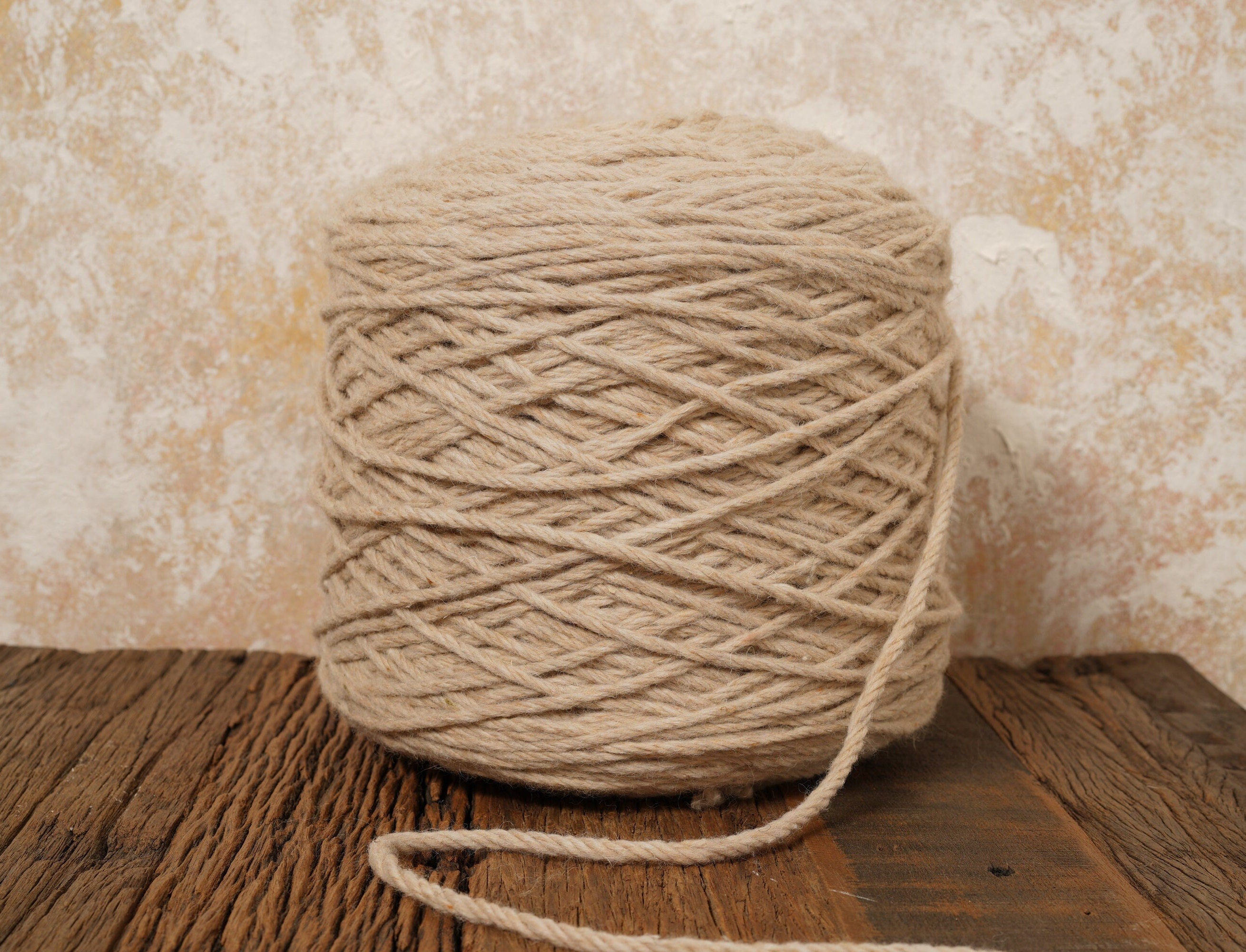 Heavy giant beige rug wool yarn | heavy-giant-beige-rug-wool-yarn
