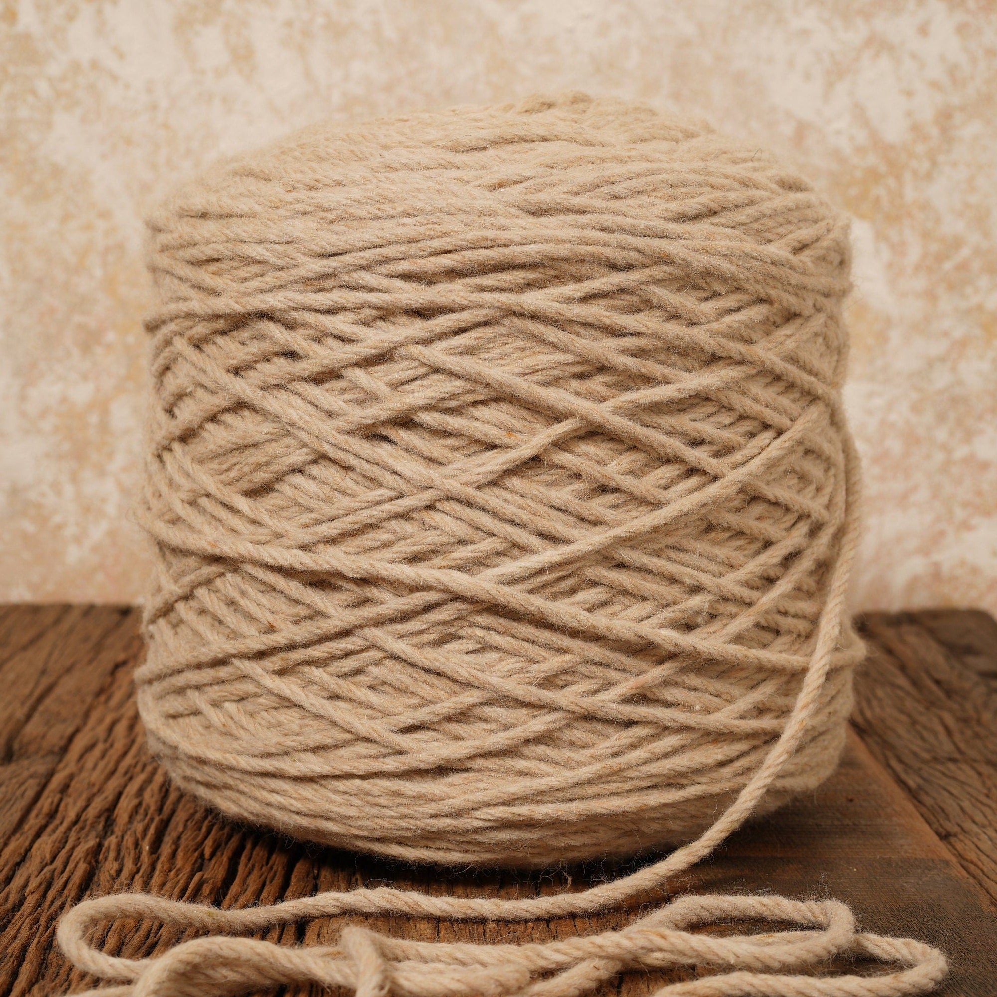 Heavy giant beige rug wool yarn | heavy-giant-beige-rug-wool-yarn