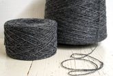 Graphite grey fingering wool yarn in cones | graphite-grey-fingering-wool-yarn-in-cones-1