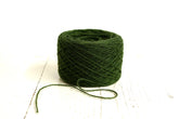 Dark green wool in cone 0,9kg/31.7oz - Fingering wool yarn - 100% wool yarn for weaving plaids, socks knitting - Hand knitting wool C360 | dark-green-wool-in-cone-0-9kg-31-7oz-fingering-wool-yarn-100-wool-yarn-for-weaving-plaids-socks-knitting-hand-knitting-wool-c360