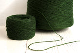 Dark green wool in cone 0,9kg/31.7oz - Fingering wool yarn - 100% wool yarn for weaving plaids, socks knitting - Hand knitting wool C360 | dark-green-wool-in-cone-0-9kg-31-7oz-fingering-wool-yarn-100-wool-yarn-for-weaving-plaids-socks-knitting-hand-knitting-wool-c360