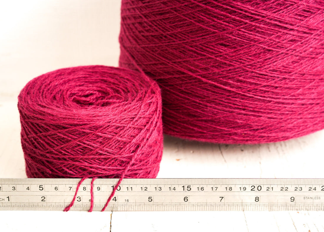 Hot pink wool in cone 0,9kg/31.7oz - 100% New Zealand fingering wool - yarn for weaving plaids, socks knitting - Hand knitting wool C540 | hot-pink-wool-in-cone-0-9kg-31-7oz-100-new-zealand-fingering-wool-yarn-for-weaving-plaids-socks-knitting-hand-knitting-wool-c540