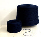Dark blue fingering wool yarn in cones | dark-blue-fingering-wool-yarn-in-cones