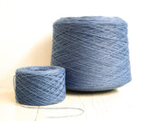 Steel blue wool cone 0,9kg/31.7oz - 100% wool yarn for weaving plaids, socks knitting, machine knitting, gift for knitter, winter wool | steel-blue-wool-cone-0-9kg-31-7oz-100-wool-yarn-for-weaving-plaids-socks-knitting-machine-knitting-gift-for-knitter-winter-wool