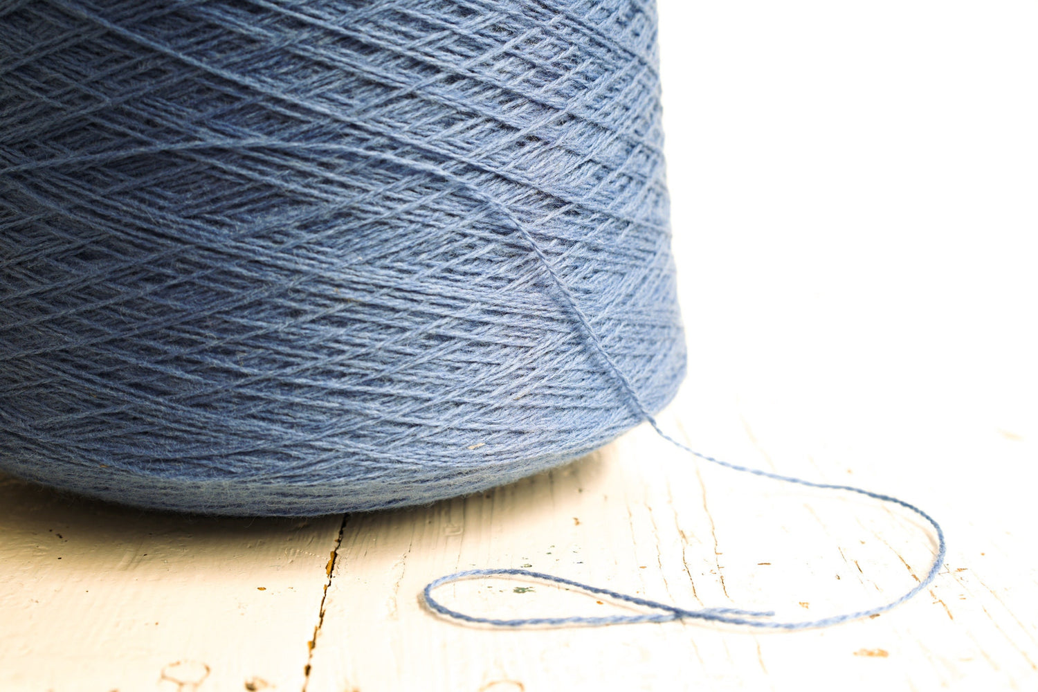 Steel blue wool cone 0,9kg/31.7oz - 100% wool yarn for weaving plaids, socks knitting, machine knitting, gift for knitter, winter wool | steel-blue-wool-cone-0-9kg-31-7oz-100-wool-yarn-for-weaving-plaids-socks-knitting-machine-knitting-gift-for-knitter-winter-wool