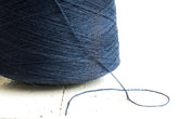 Denim blue fingering wool yarn in cones | denim-blue-fingering-wool-yarn-in-cones