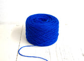 Royal blue wool cone 0,9kg/31.7oz - 100% wool yarn for weaving plaids, socks knitting, machine knitting, gift for knitter, winter wool - 460 | royal-blue-wool-cone-0-9kg-31-7oz-100-wool-yarn-for-weaving-plaids-socks-knitting-machine-knitting-gift-for-knitter-winter-wool-460