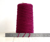 Bright rose wool yarn in a cone | bright-rose-wool-yarn-in-a-cone