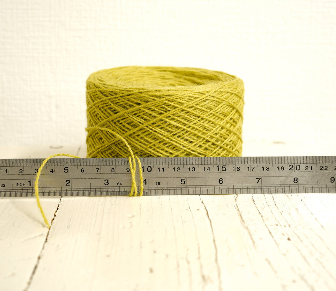 Salad green New Zealand wool cone 0,9kg/31.7oz, fingering fiber for weaving plaids, for knitting poncho, women&