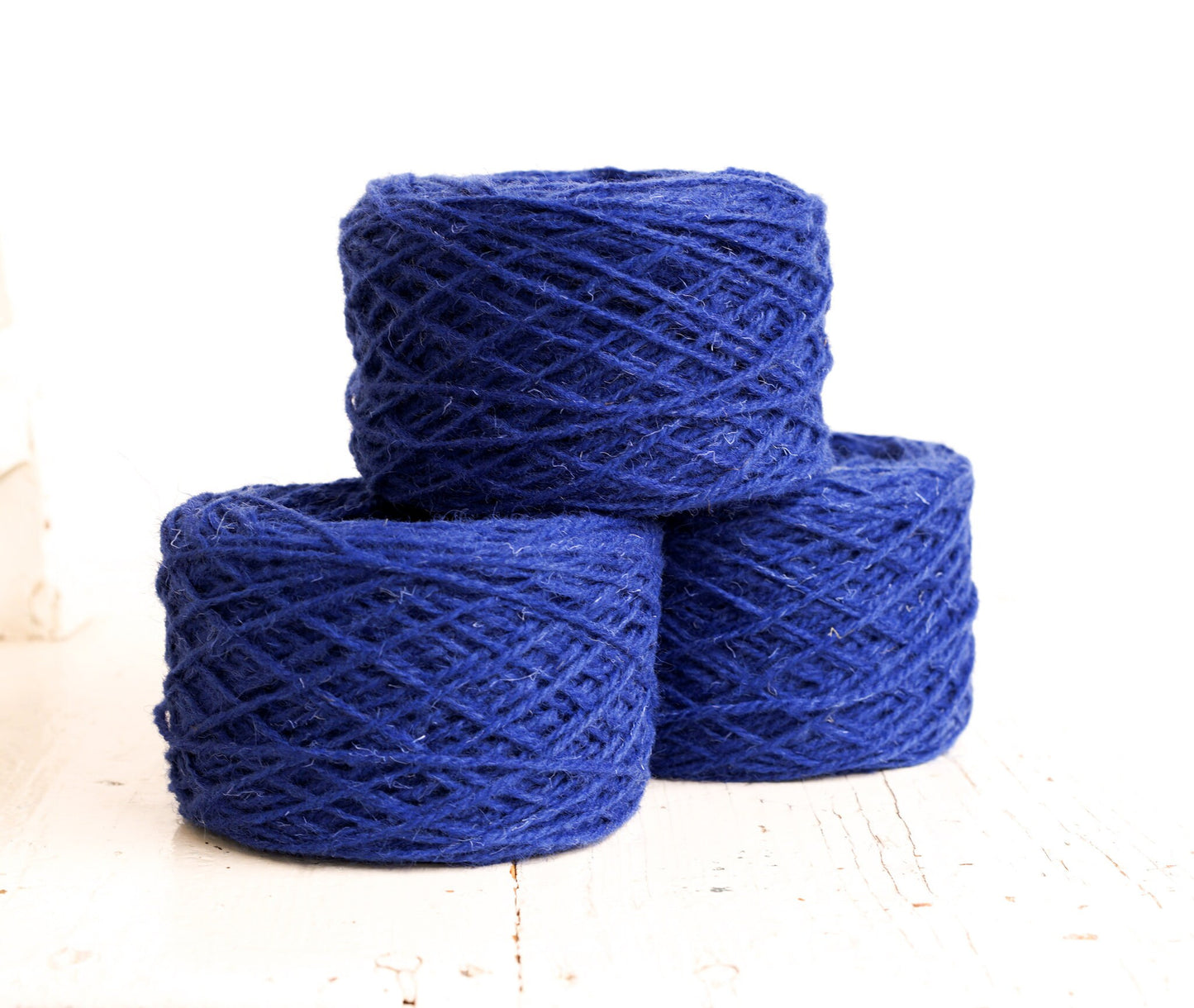 Indigo blue European rustic wool, 100g/3,5 oz. yarn for carpet, hand knitting, rug making with tufting gun, slippers crochet - Yarn Home | indigo-blue-european-rustic-wool-100g-3-5-oz-yarn-for-carpet-hand-knitting-rug-making-with-tufting-gun-slippers-crochet-yarn-home