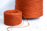 Brick color wool in cone 0,9kg/31.7oz - Fingering wool yarn - 100% wool yarn for weaving plaids, socks knitting - Hand knitting wool C 274 | brick-color-wool-in-cone-0-9kg-31-7oz-fingering-wool-yarn-100-wool-yarn-for-weaving-plaids-socks-knitting-hand-knitting-wool-c-274