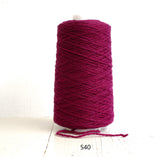 Bright rose wool yarn in a cone | bright-rose-wool-yarn-in-a-cone