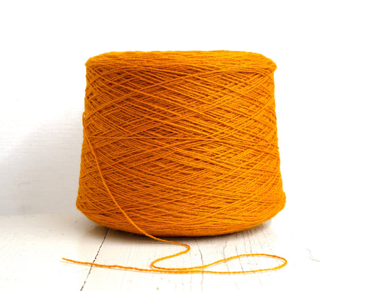 Pumpkin New Zealand wool in a cone | pumpkin-new-zealand-wool-in-a-cone